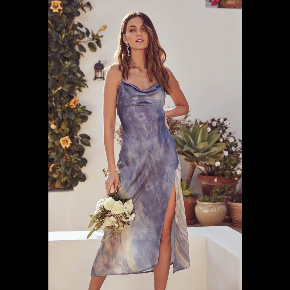 ASTR The Label Gaia Tie Dye Midi Dress